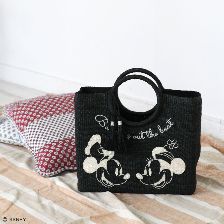 Disney Collectionディズニー ビーズ刺繍カゴバッグ かごバッグ アコモデバッグ公式通販accommode